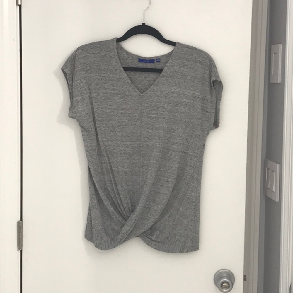 knotted grey shirt
